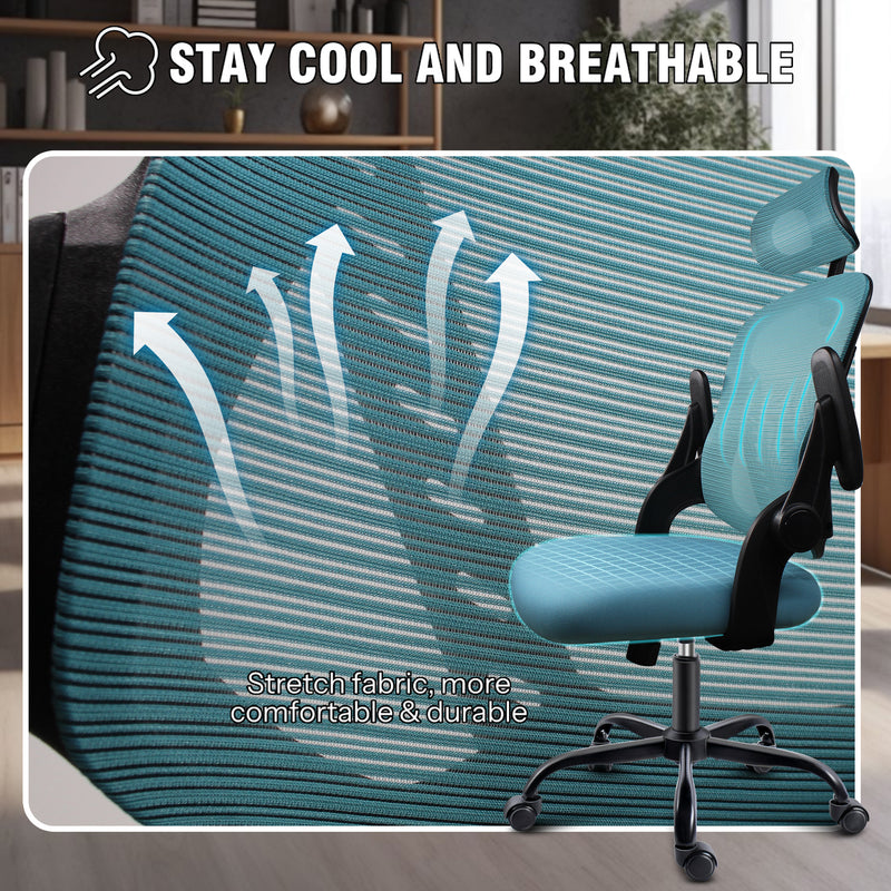 ergonomic office chair with stretch fabric and cushion