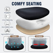 Close-up of the GGCIR Office Chair’s thickened cushioned seat, designed with high-resilience foam for superior comfort and pressure relief.