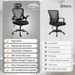 GGCIR Ergonomic Office Chair with Adjustable Arms and Headrest Black features high back, thick seat cushion, and 300lbs weight capacity. Ideal for long work hours.