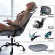 Ergonomic office chair with adjustable headrest and arms