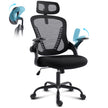 GGCIR Ergonomic Office Chair with Adjustable Arms and Headrest Black features breathable mesh back, padded seat, and swivel base for all-day comfort.