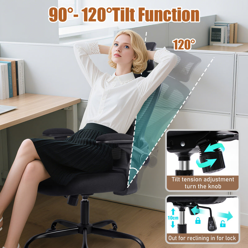 Ergonomic office chair with tilt function