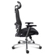 GGCIR Full Mesh Ergonomic Office Chair with Lumbar Support Black side profile shows adjustable seat depth, armrests, and reclining mechanism.