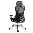 GGCIR Full Mesh Ergonomic Office Chair with Lumbar Support Black rear view displays ergonomic back frame and lumbar adjustment mechanism.