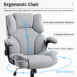 Ergonomic design of GGCIR High Back Fabric Executive Office Chair with cushioned headrest, S-shaped backrest, and lumbar support.