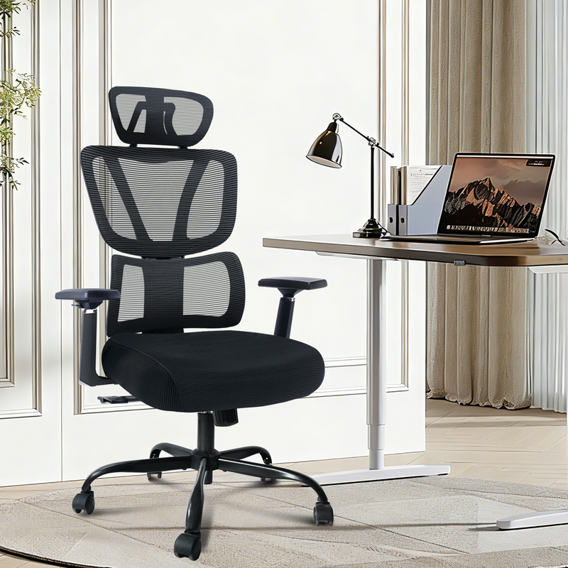 GGCIR ergonomic office chair with lumbar support and 3D armrests