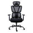 GGCIR high back ergonomic office chair in black with lumbar support, 3D adjustable armrests, and mesh backrest for comfort.