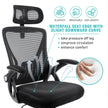 GGCIR Mesh Ergonomic Office Chair with Adjustable Headrest(Black) - 5784